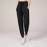 Sports Loose-fitting Feet Running Fitness Solid  High-waist Casual Yoga Pants