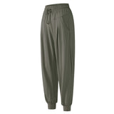 Sports Loose-fitting Feet Running Fitness Solid  High-waist Casual Yoga Pants