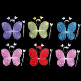 Three-piece dress with butterfly wings