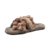 Fleece slippers cross slippers