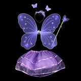 Three-piece dress with butterfly wings