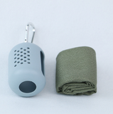 Microfiber sports quick-drying towel outdoor travel wipe sweat towel running fitness ice towel portable silicone storage