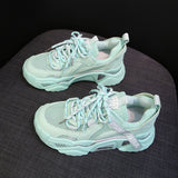 Women's platform sole mesh sneakers