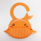 Baby silicone bib three-dimensional rice bowl