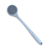 Exfoliating Silicone Body Scrubber Easy to Clean, Lathers Well, Long Lasting, and More Hygienic Than Traditional Loofah ,Long Handle