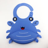 Baby silicone bib three-dimensional rice bowl