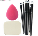 Alta calidad cepillos de ojos Eyeliner cepillos cosméticos Puff esponja de maquillaje profesional herramientas de cepillo 8 unids/set