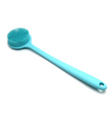 Exfoliating Silicone Body Scrubber Easy to Clean, Lathers Well, Long Lasting, and More Hygienic Than Traditional Loofah ,Long Handle