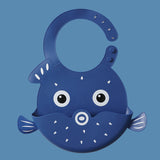 Baby silicone bib three-dimensional rice bowl