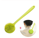 Exfoliating Silicone Body Scrubber Easy to Clean, Lathers Well, Long Lasting, and More Hygienic Than Traditional Loofah ,Long Handle