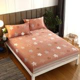 Warm Flannel Elastic Fitted Sheet Soft Bed Linen Home