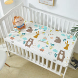 Cotton Crib Bed Sheet Urine-Proof Waterproof Breathable Bed Sheet Non-Slip Bed Cover
