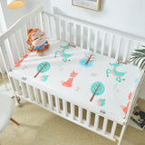 Cotton Crib Bed Sheet Urine-Proof Waterproof Breathable Bed Sheet Non-Slip Bed Cover