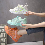 Women's platform sole mesh sneakers