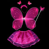 Three-piece dress with butterfly wings