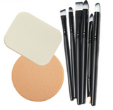 Alta calidad cepillos de ojos Eyeliner cepillos cosméticos Puff esponja de maquillaje profesional herramientas de cepillo 8 unids/set