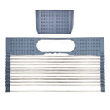 Folding Stainless Steel Storage And Draining Dish Rack
