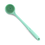 Exfoliating Silicone Body Scrubber Easy to Clean, Lathers Well, Long Lasting, and More Hygienic Than Traditional Loofah ,Long Handle
