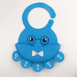 Baby silicone bib three-dimensional rice bowl