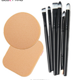 Alta calidad cepillos de ojos Eyeliner cepillos cosméticos Puff esponja de maquillaje profesional herramientas de cepillo 8 unids/set