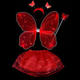 Three-piece dress with butterfly wings