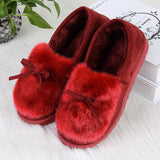 Ladies winter cotton slippers bow Home Furnishing plush suede thickened bag with warm indoor antiskid shoes in Cixi