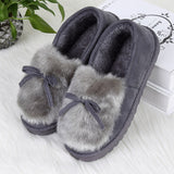 Ladies winter cotton slippers bow Home Furnishing plush suede thickened bag with warm indoor antiskid shoes in Cixi