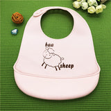 Baby silicone bib three-dimensional rice bowl