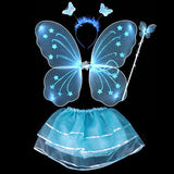 Three-piece dress with butterfly wings