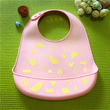 Baby silicone bib three-dimensional rice bowl