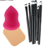 Alta calidad cepillos de ojos Eyeliner cepillos cosméticos Puff esponja de maquillaje profesional herramientas de cepillo 8 unids/set