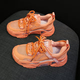 Women's platform sole mesh sneakers