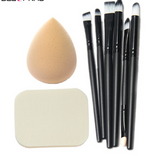 Alta calidad cepillos de ojos Eyeliner cepillos cosméticos Puff esponja de maquillaje profesional herramientas de cepillo 8 unids/set
