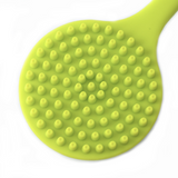 Exfoliating Silicone Body Scrubber Easy to Clean, Lathers Well, Long Lasting, and More Hygienic Than Traditional Loofah ,Long Handle