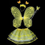Three-piece dress with butterfly wings