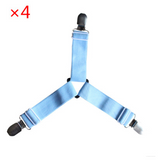 4PCS / Lot Adjustable Bed Clips Sheet Cover Pliers Holder Mattress Quilt Cover Fixing Slip-Resistant Fastening Straps Belt