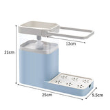 Dishwashing Brush Pot Artifact Pressing Liquid Box Sponge Wipe Combination Kitchen Dishwasher Automatic Liquid Cleaning Brush