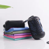 Microfiber sports quick-drying towel outdoor travel wipe sweat towel running fitness ice towel portable silicone storage