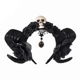 Black flower headband