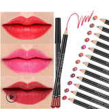 12-color Matte Velvet Hook Thread Lipstick Pen, Waterproof And Non-marking